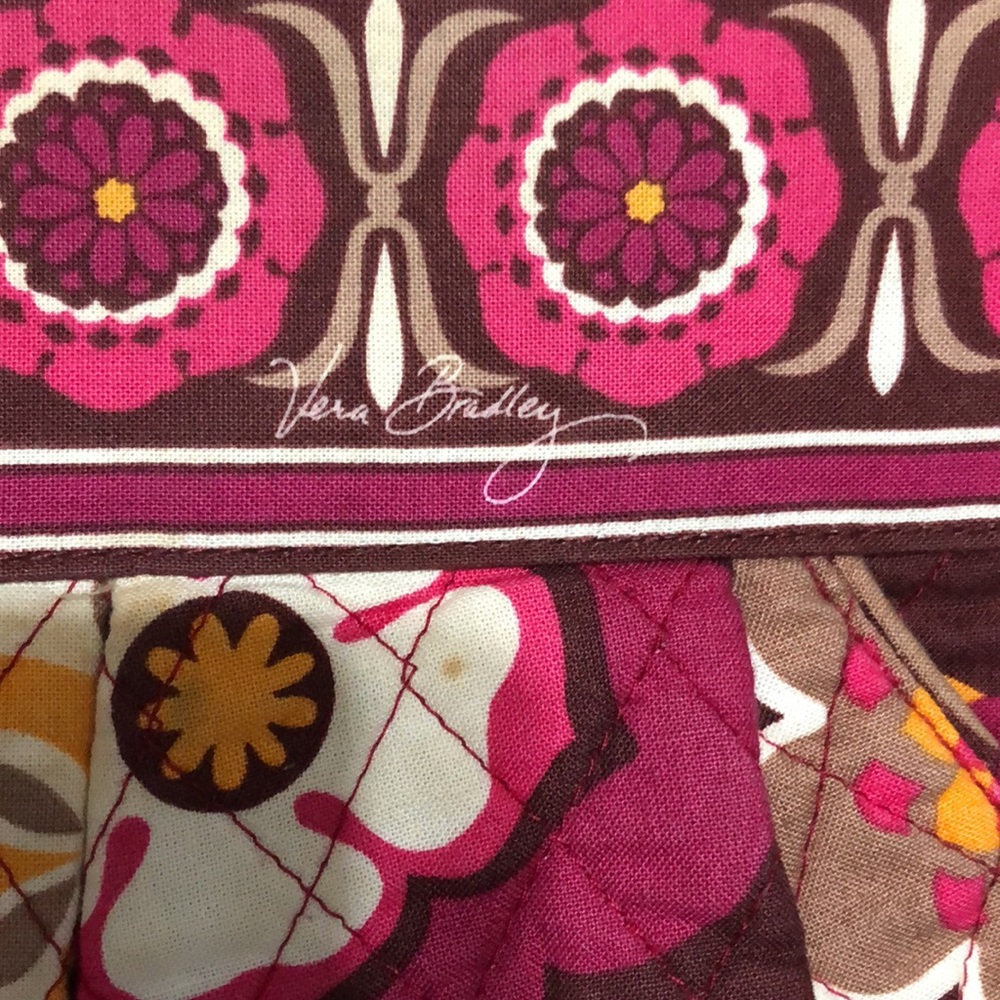 Vera Bradley Purse Pink and Brown Floral - Picture 2 of 13